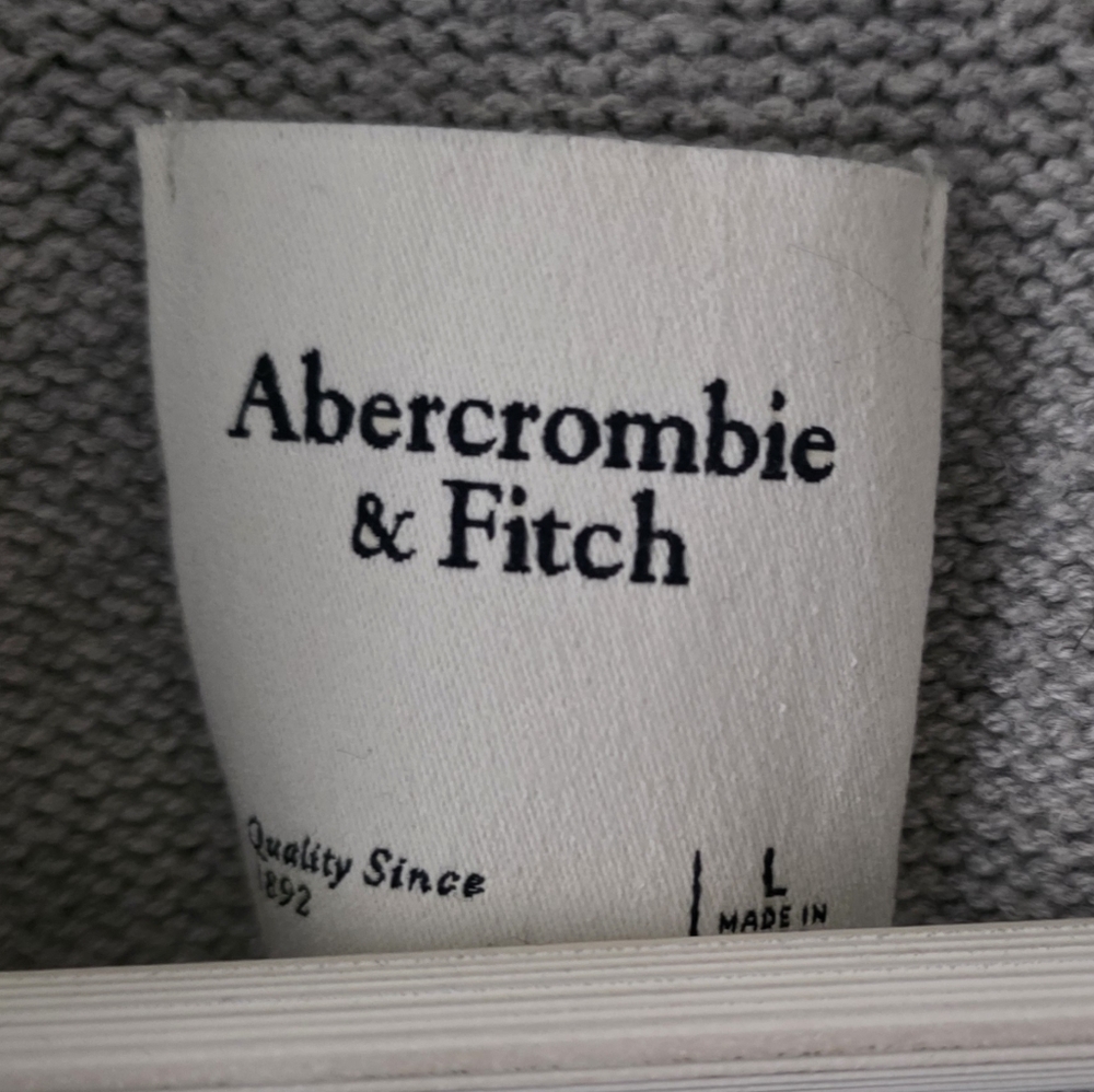 Abercrombie & Fitch L Modern Contemporary Elevated Loungewear Knit Polo Sweater - Picture 3 of 14